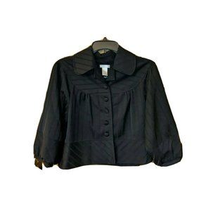 Worthington Stretch Sz 10 Jacket Blazer 2 tone Black Striped